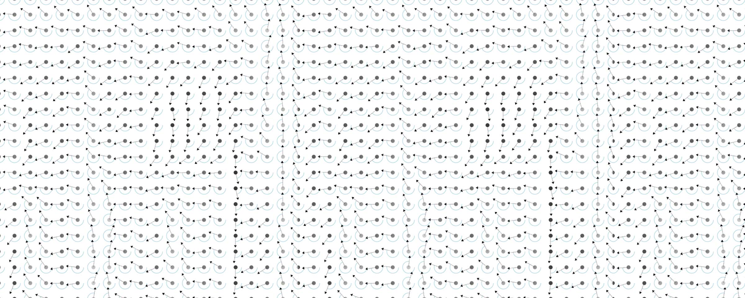 Muster aus vielen Kompassen