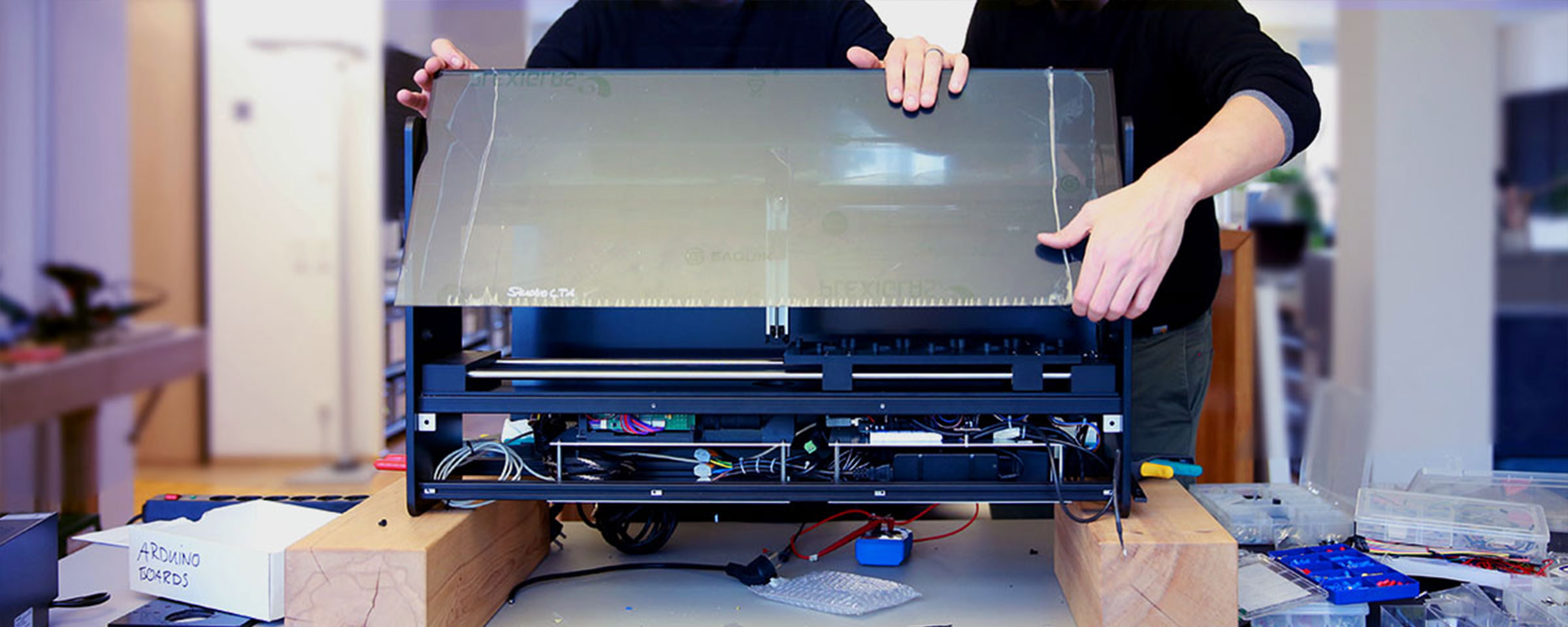 Aufbau des Biodruckers Cellbricks