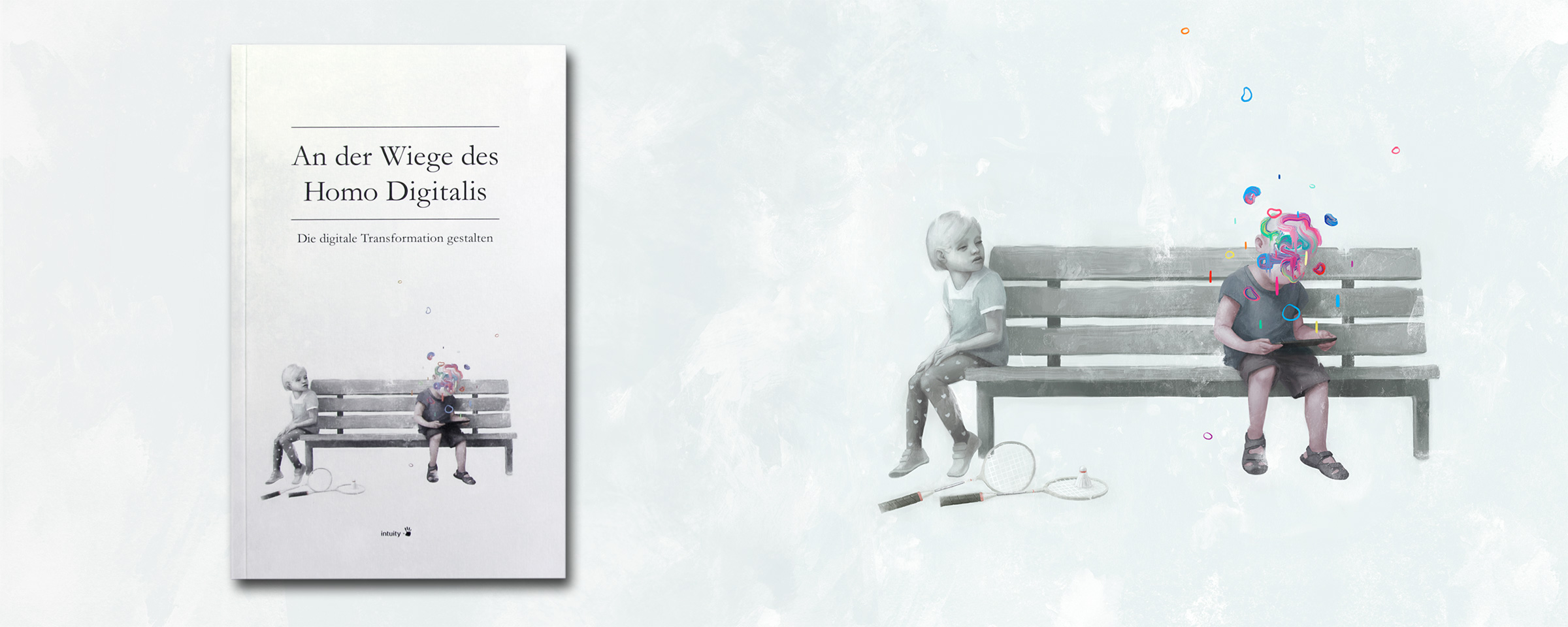 Cover der Veröffentlichung Homo Digitalis (Zwei Kinder, eines davon spielt mit einem Tablet)