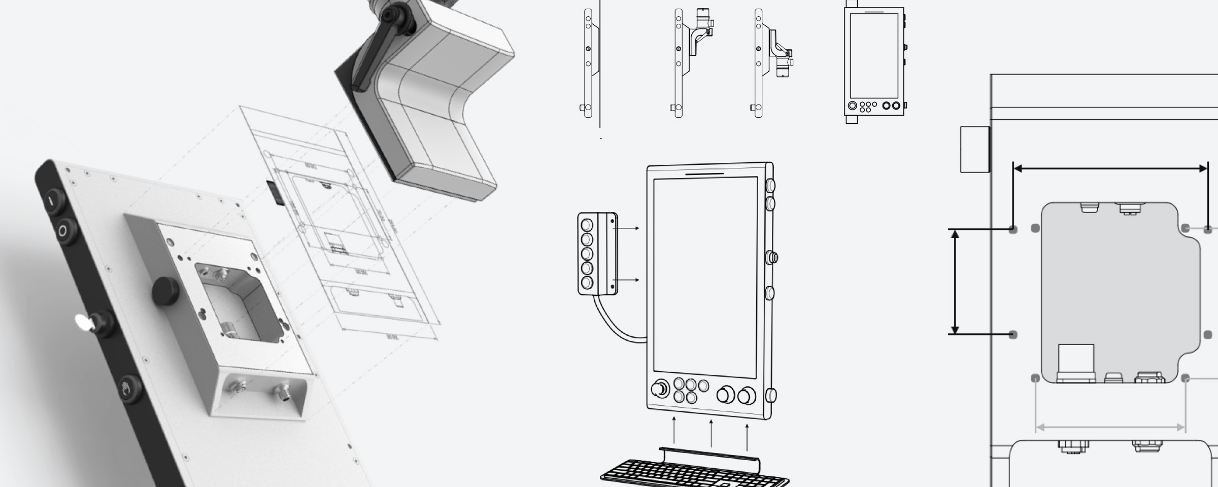 CAD Zeichnung des EDNA Panels