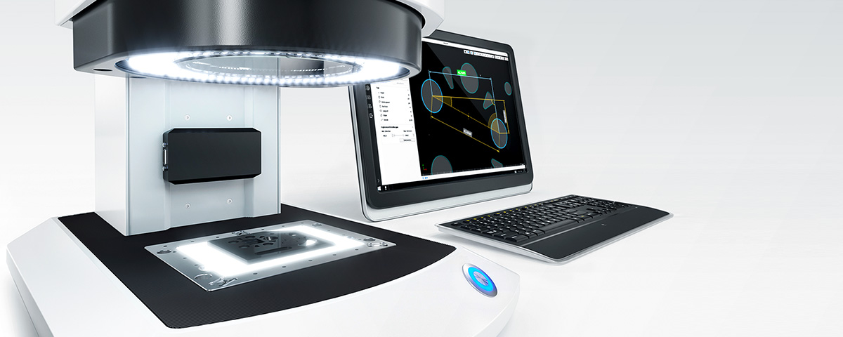 Messtechnik System mit Application auf nebenstehenden Computerbildschirm