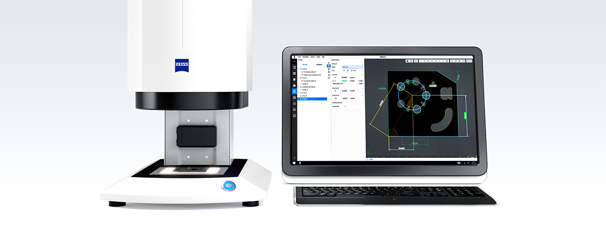 Messtisch mit Application auf nebenstehenden Computerbildschirm